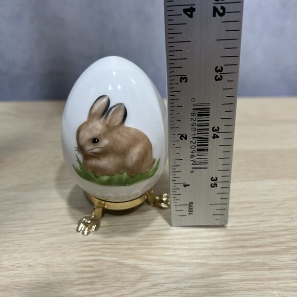 1 Vintage Goebel 1980 Annual Easter Egg with Stand - Bunny - Picture 6 of 6